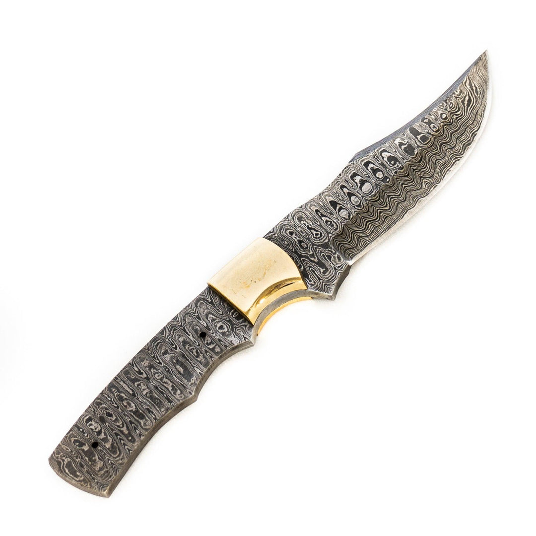 Skinning Knife Blank- Skinner - Hunting Knife- High Carbon Damascus Steel Blade - 9" - Battling Blades