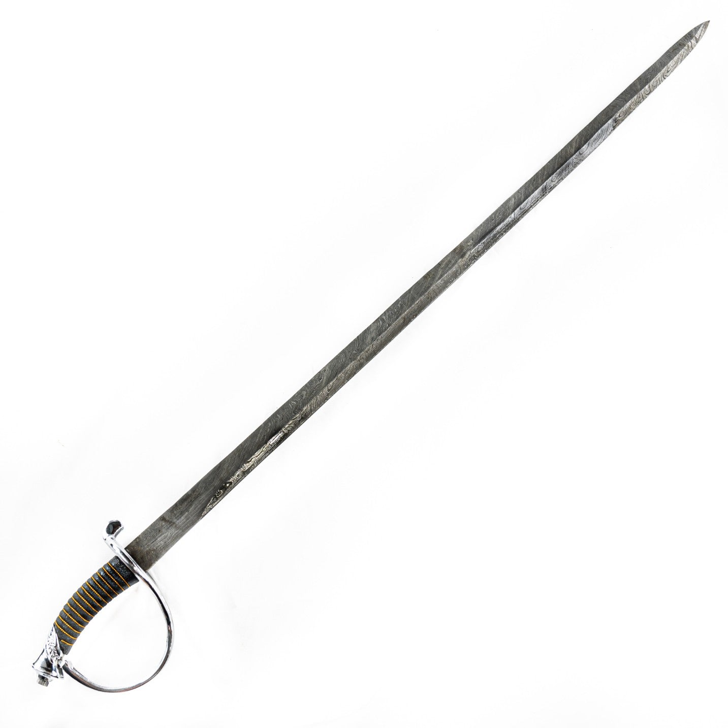 Backsword- Cavalry Sword- Damascus Steel- 37" - Battling Blades