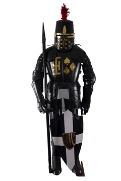 Jousting Knight Suit of Armor- Steel - Wearable Suit of Armor with Shield - Battling Blades