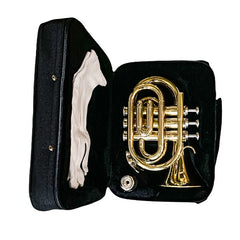 Pocket Trumpet- Beginner- Student Instrument- Gold Brass - Battling Blades
