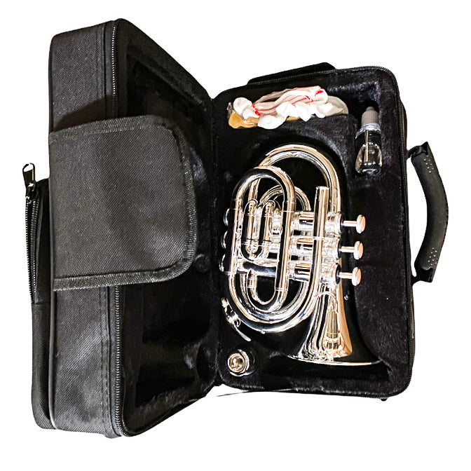 Pocket Trumpet- Intermediate Pocket Instrument- Silver Plated