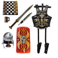 Roman Bundle- Gladius Sword, Knife, Helmet, Shield, Chess Set and More