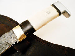 Gurkha Kukri Knife-Handmade High Carbon Damascus Steel- 13" - Battling Blades