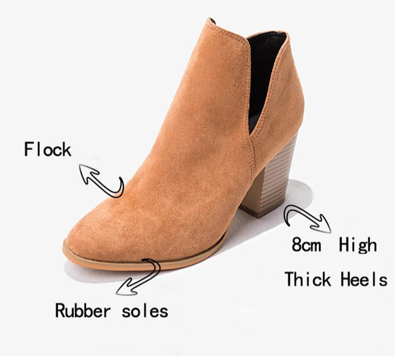 Designer Flock Boots - Ankle Boots