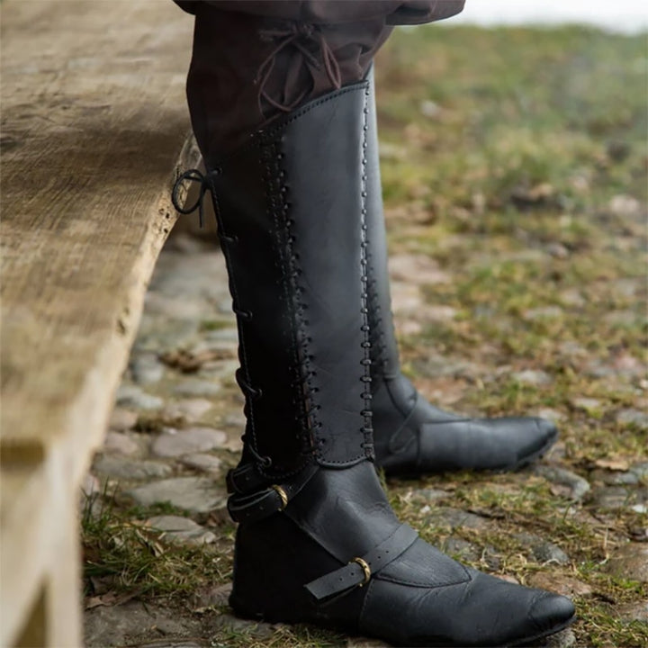 Medieval Boots - Leather Gaiter Boots