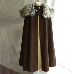 Medieval Cloak- Fur Cape/ Jacket - Battling Blades