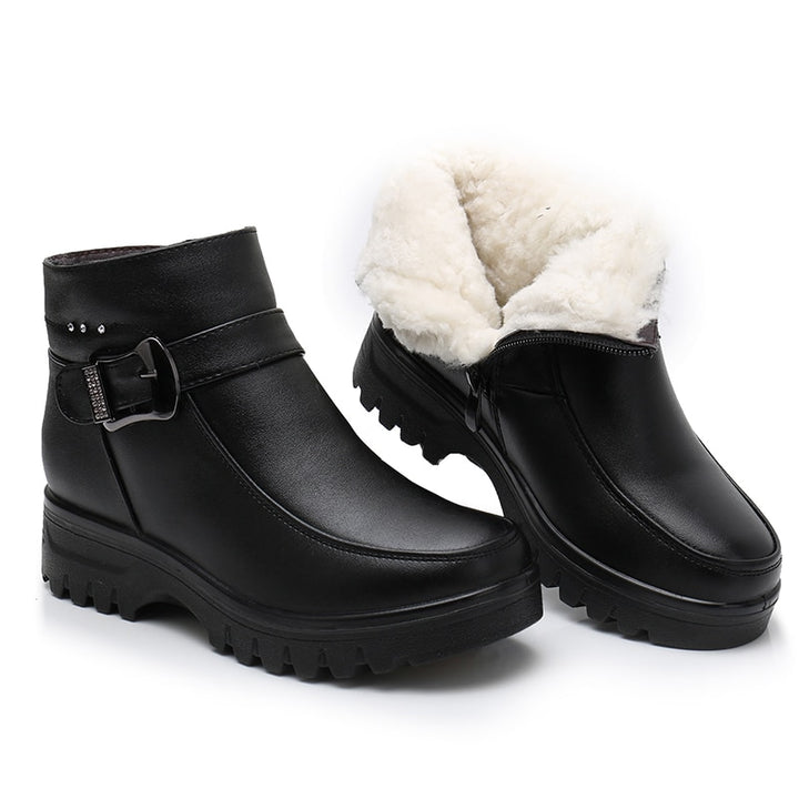 Thick Plush Ankle Boots - Non- Slip Snow Boots