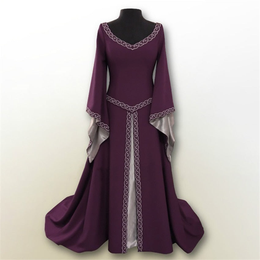 French Court Dress- 18th Century Long Dress- Woman
