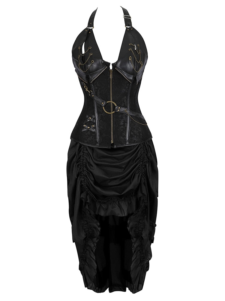 Steampunk Corset Dress - Low Ruffle Pirate Dress – Battling Blades