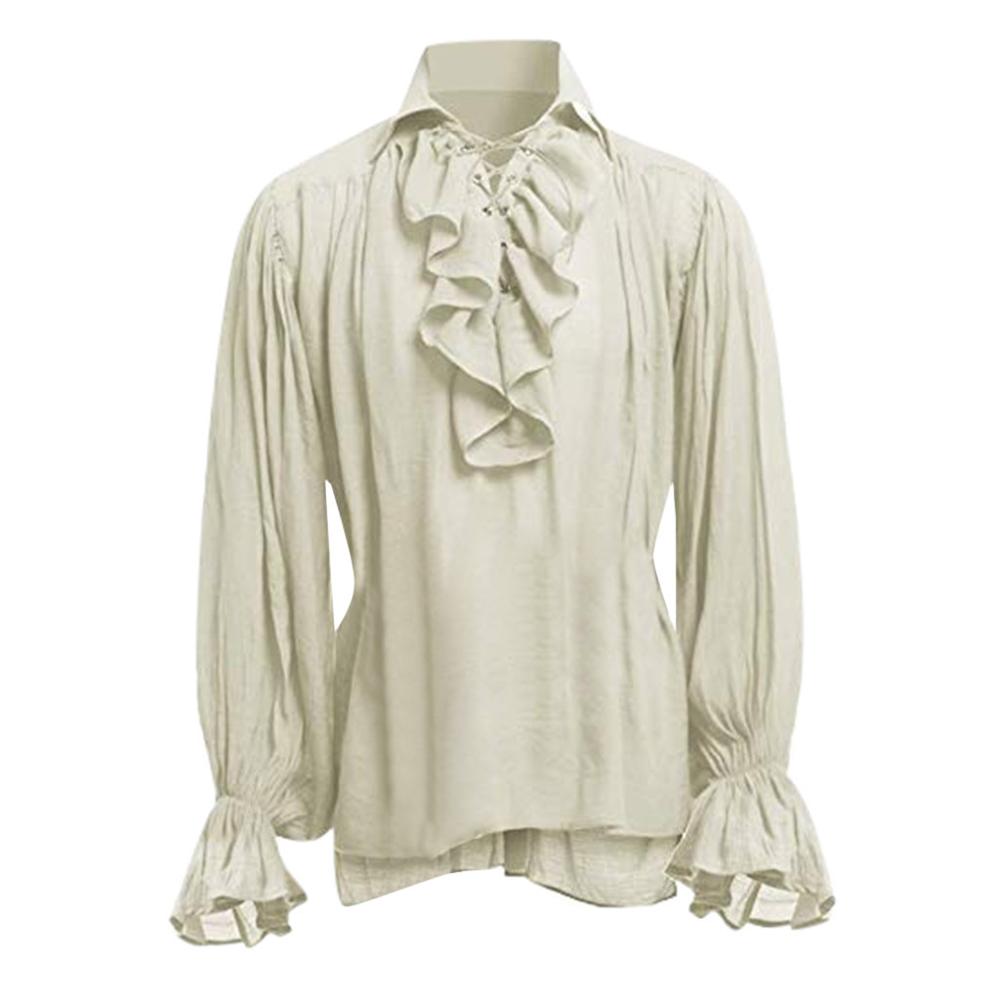 Medieval Renaissance Shirts, Pants and Belts- Lacing Up Shirt- Bandage Tops