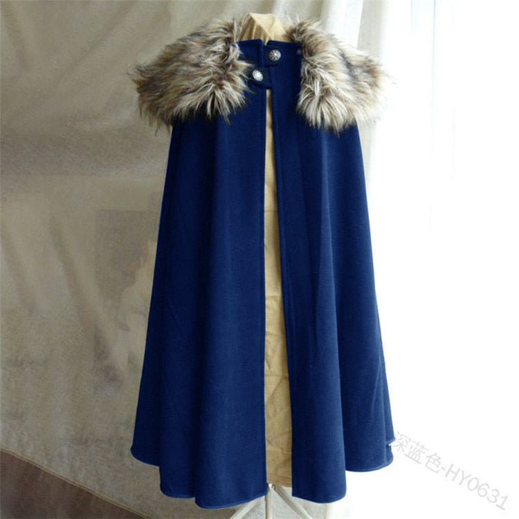 Medieval Cloak- Fur Cape/ Jacket