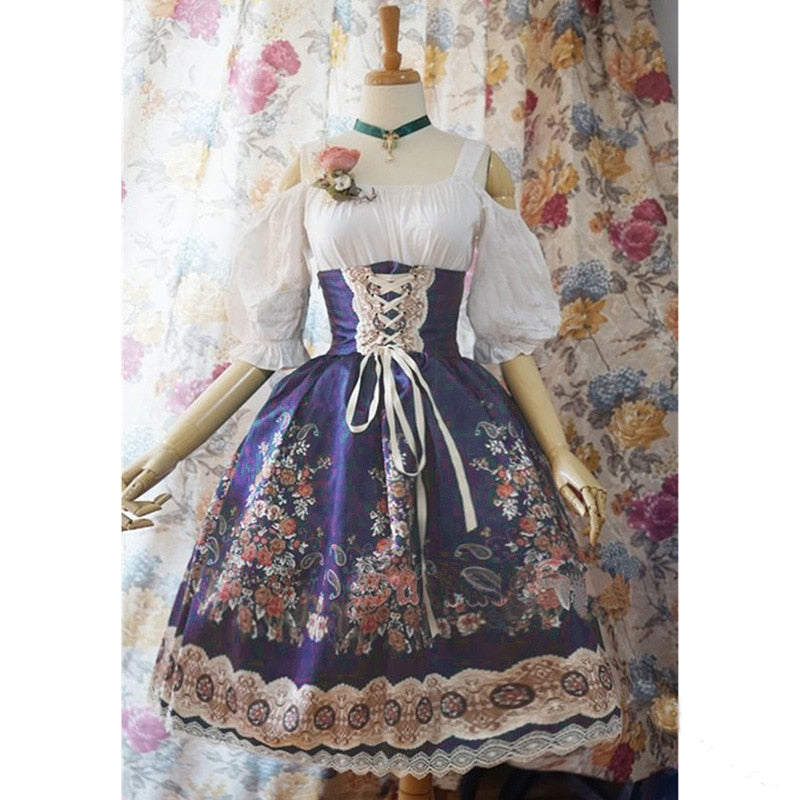 Maid Palace Lolita Dress- High Waist- Long Sleeve