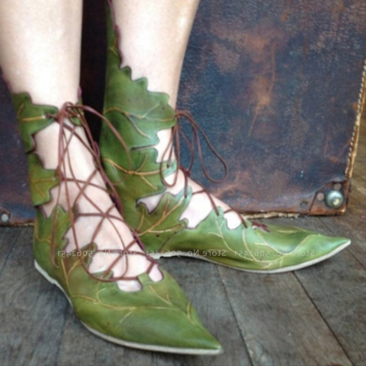Medieval Leaf Shoes- Cosplay Costume Shoes