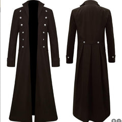 Gothic Steampunk Long Jacket- Trench Coat- Steam Punk - Battling Blades