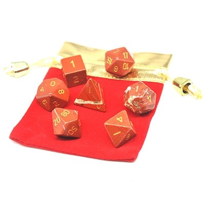 Hand Carved Natural Stone Dice Set