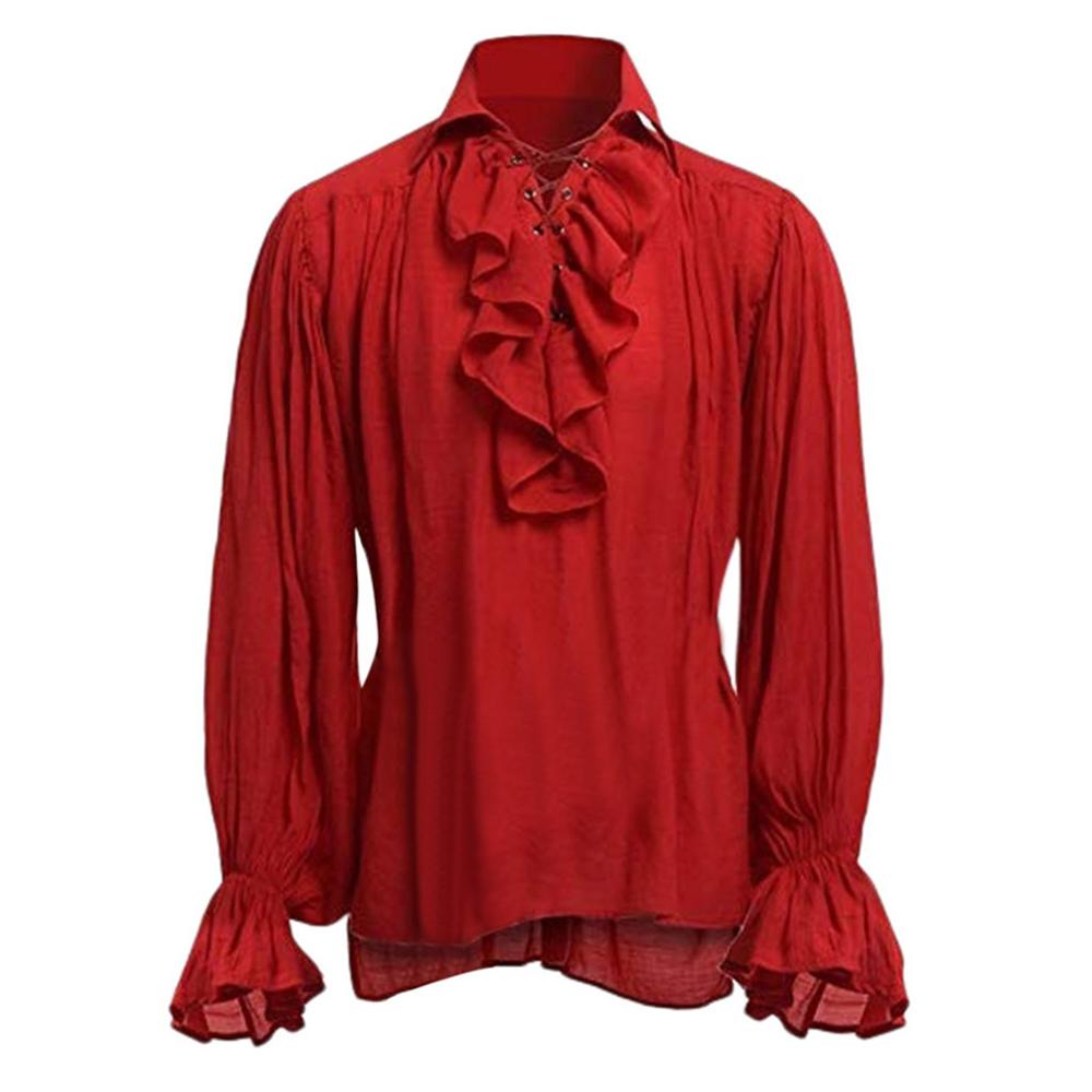 Medieval Renaissance Shirts, Pants and Belts- Lacing Up Shirt- Bandage Tops