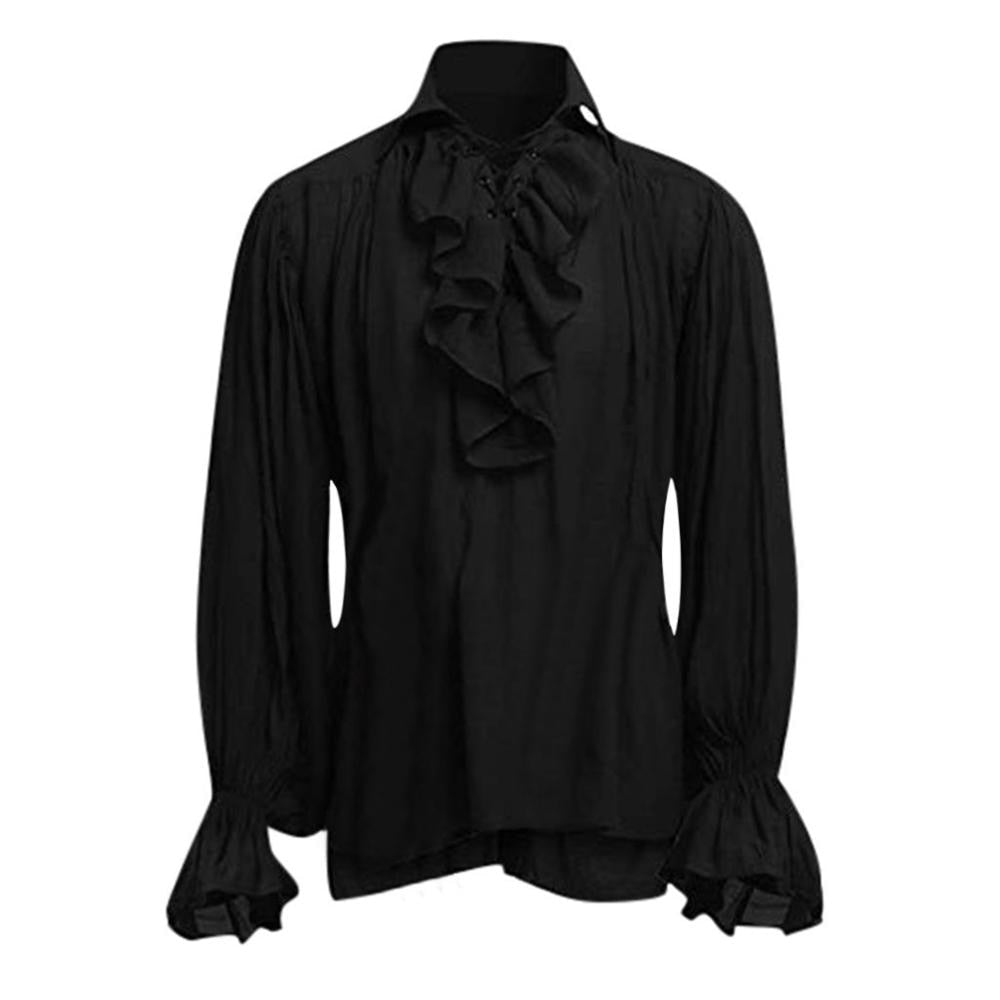 Medieval Renaissance Shirts, Pants and Belts- Lacing Up Shirt- Bandage Tops