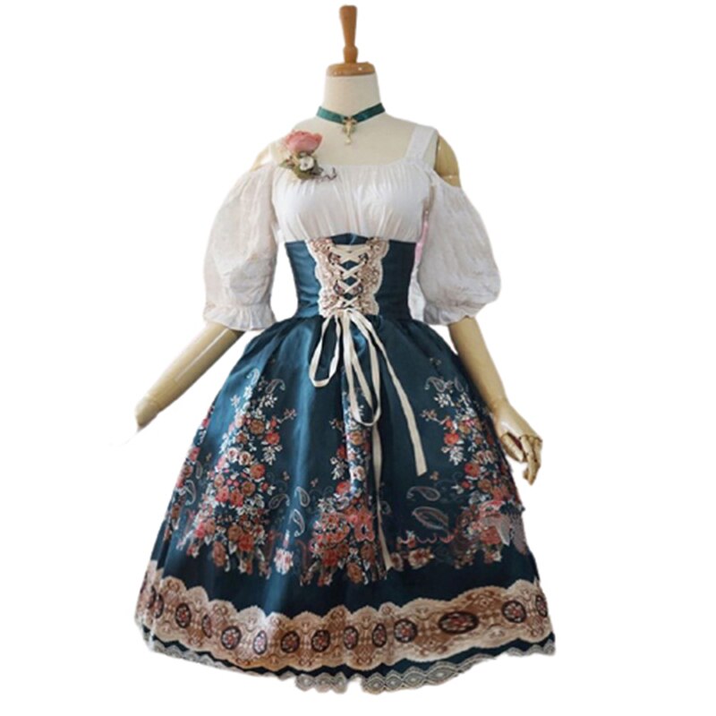 Maid Palace Lolita Dress- High Waist- Long Sleeve