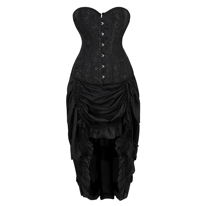 Steampunk Corset Dress - Low Ruffle Pirate Dress