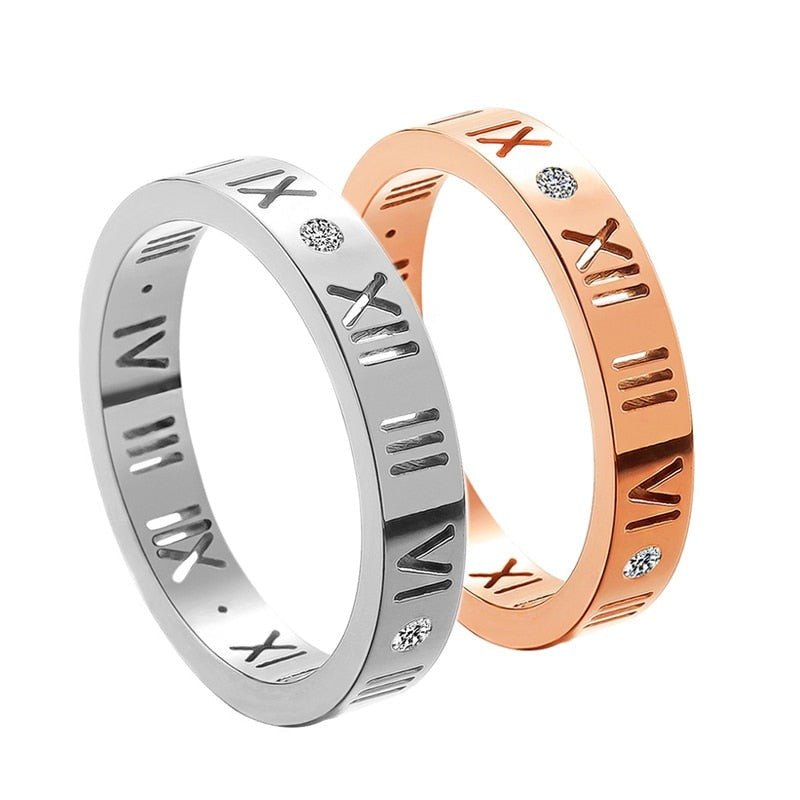 Roman Numeral Hollow Ring - Battling Blades