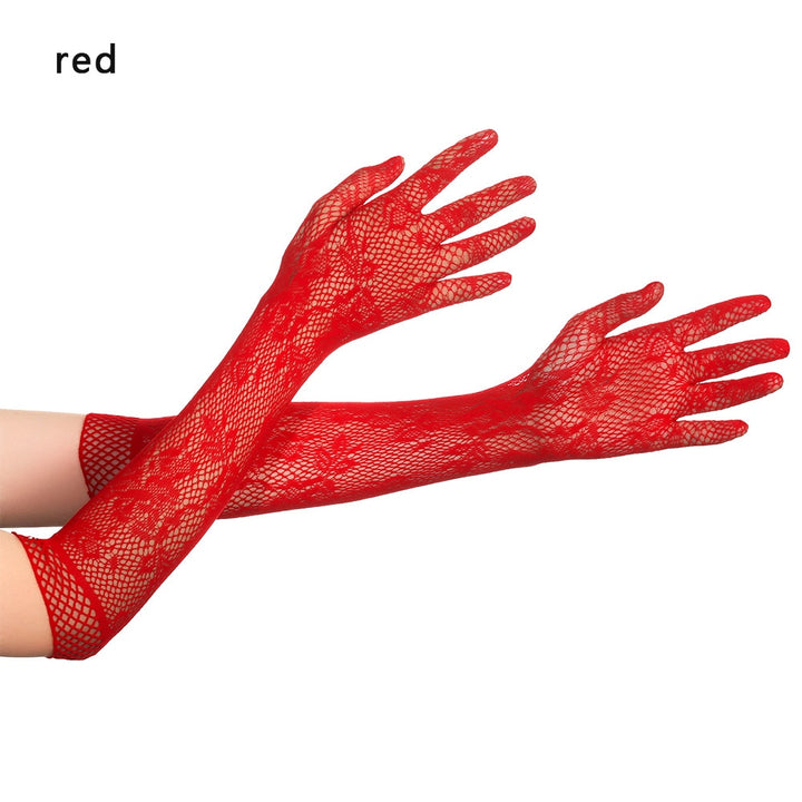 Lace Gloves- Long Women's Mesh Gloves