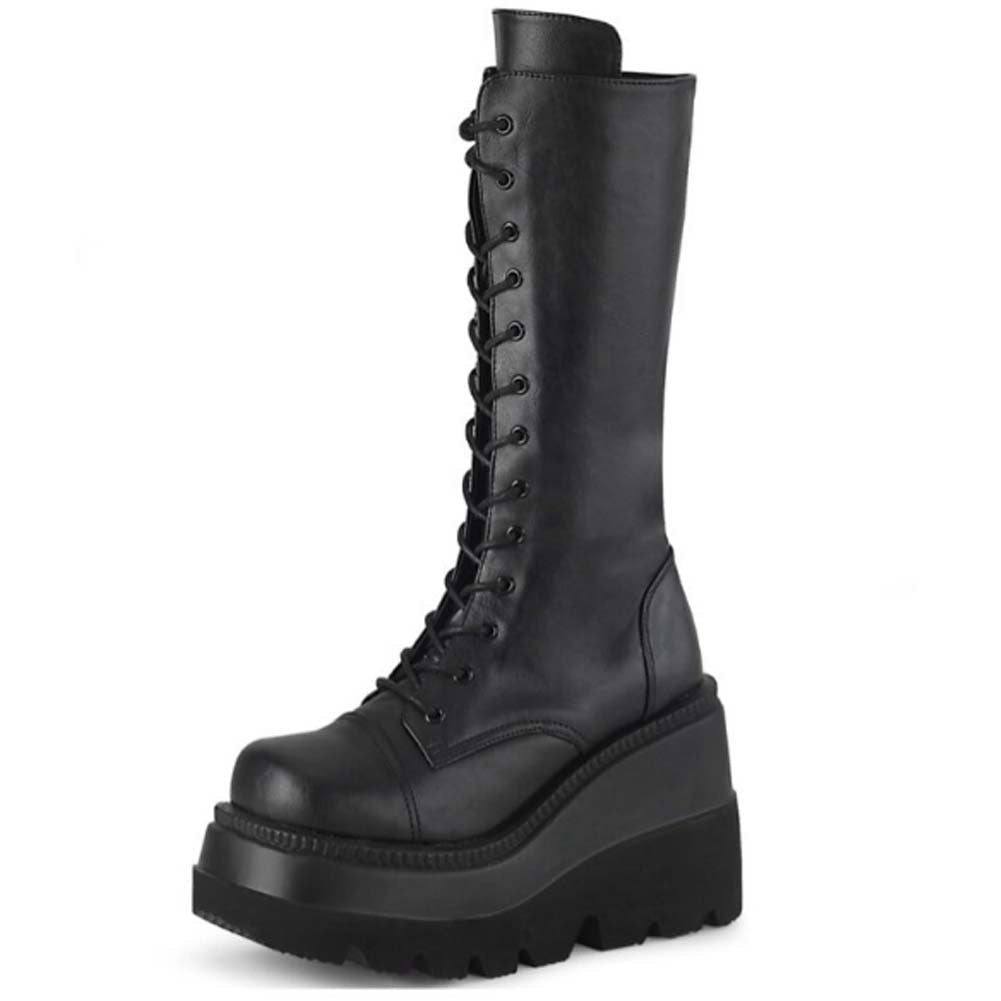 Knee-High Wedges Boots - Gothic Boots