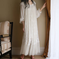 Princess Nightgown- Sleepwear- Lace Nightdress- Women - Battling Blades