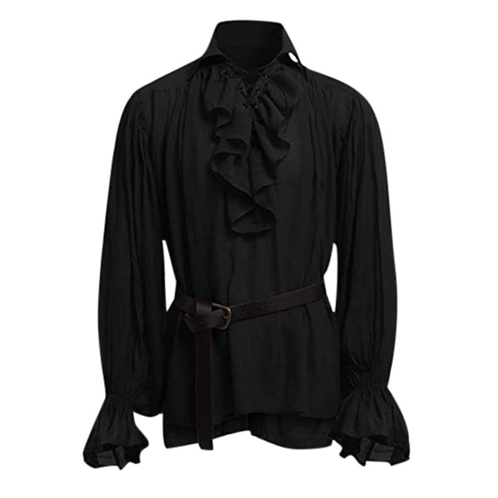 Medieval Renaissance Shirts, Pants and Belts- Lacing Up Shirt- Bandage Tops