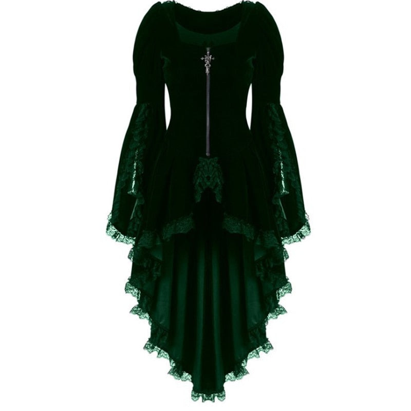 Tuxedo Dress- Lace Medieval Style Gown