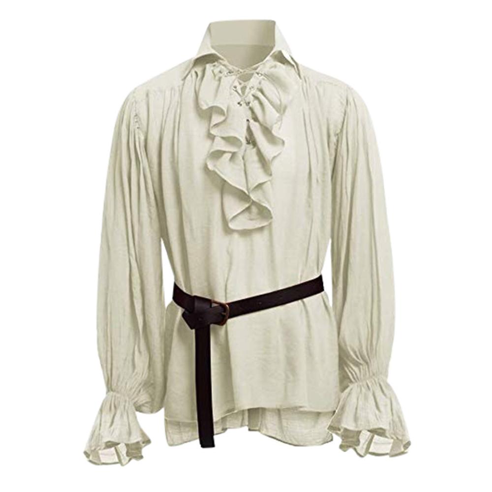 Medieval Renaissance Shirts, Pants and Belts- Lacing Up Shirt- Bandage Tops