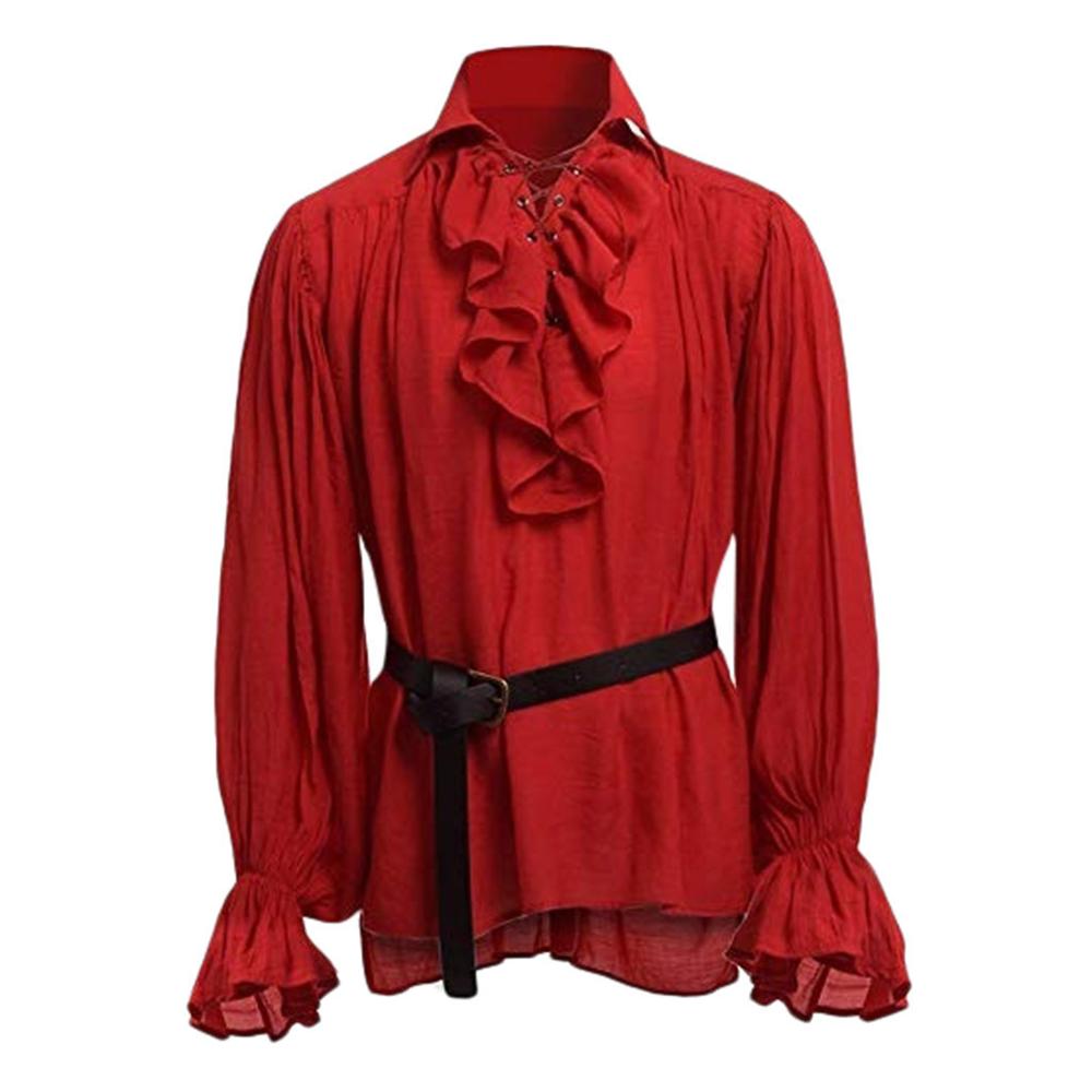 Medieval Renaissance Shirts, Pants and Belts- Lacing Up Shirt- Bandage Tops