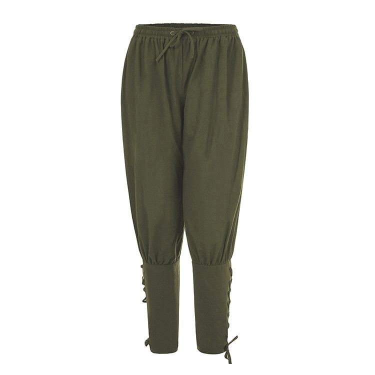 Medieval Renaissance Shirts, Pants and Belts- Lacing Up Shirt- Bandage Tops