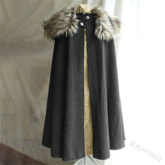 Medieval Cloak- Fur Cape/ Jacket - Battling Blades