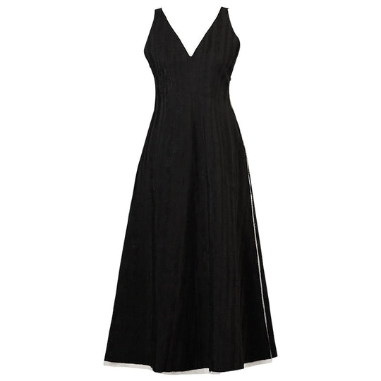 Victorian-Era Black Jacquard Dress