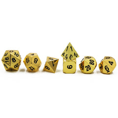 Gold Plated Metal Dice Set - Polyhedral Dice - Battling Blades