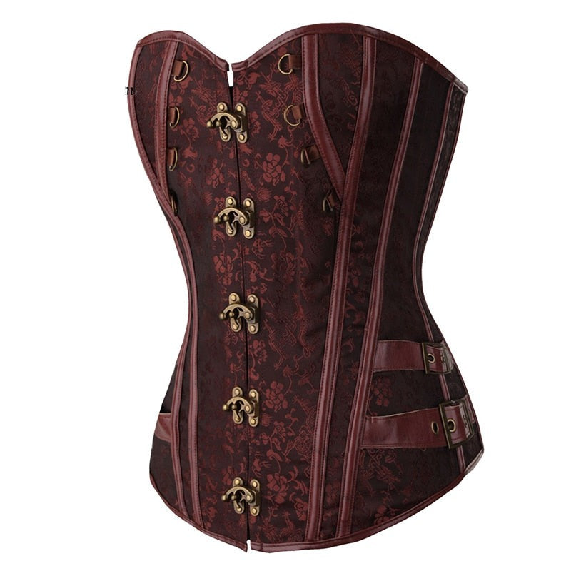 Medieval Opulence: Steampunk Studded Overbust Corset