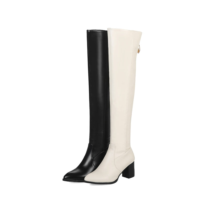 Fashion Leather Boots - Knee High Boots