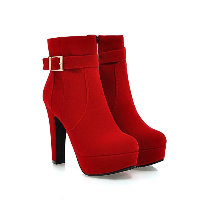 Winter Buckle Boots - Ankle Boots