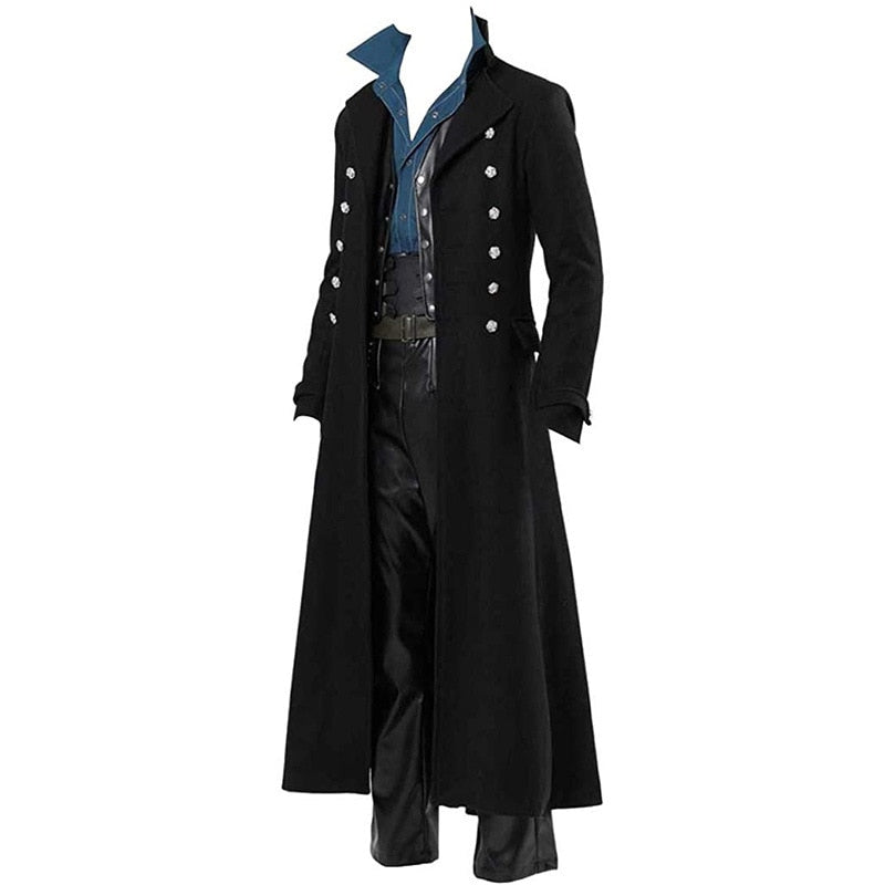 Gothic Steampunk Long Jacket- Trench Coat- Steam Punk