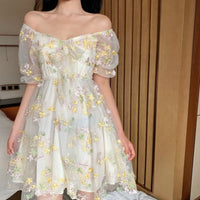 Roaring Twenties French Chiffon Floral Dress- Jazz Age Dress