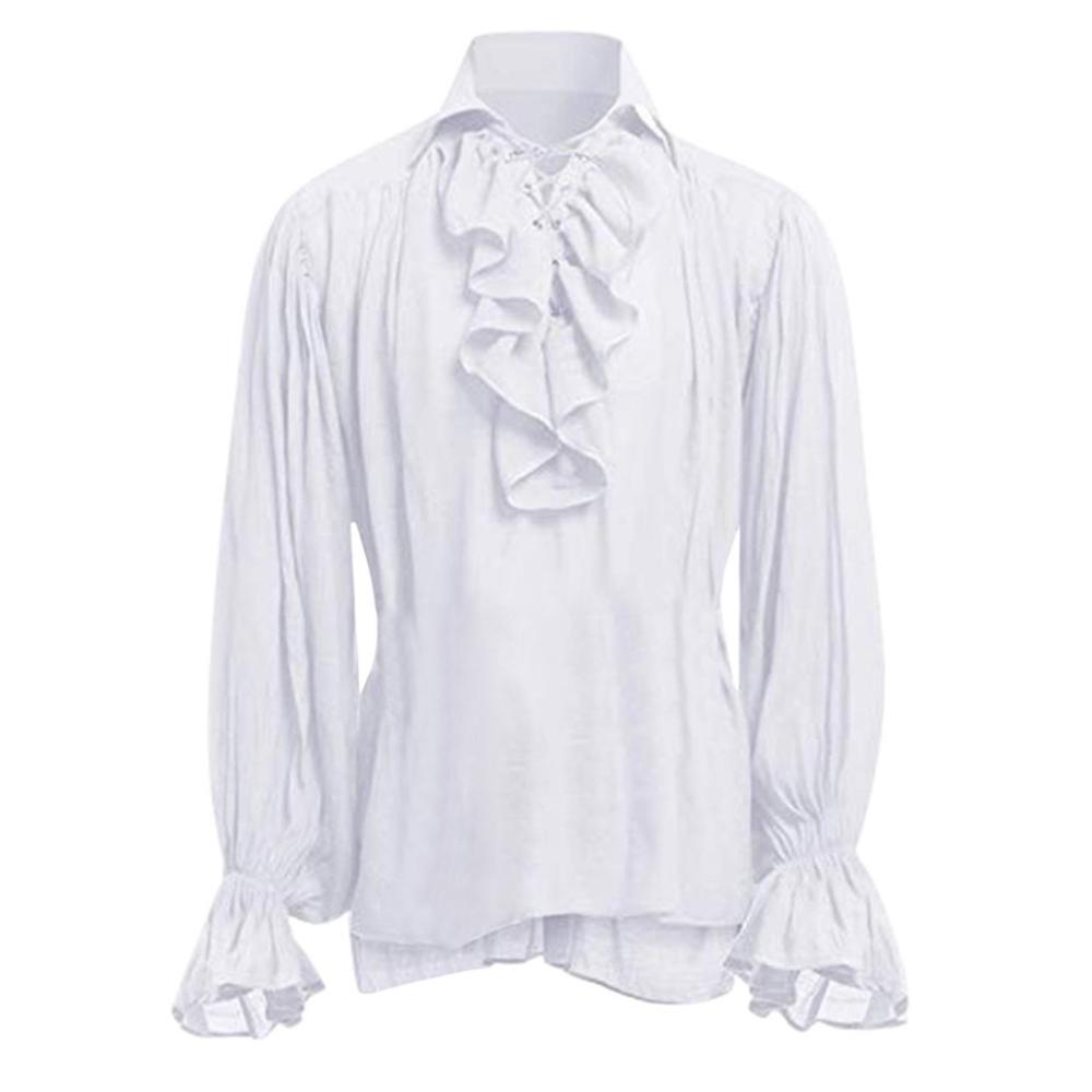 Medieval Renaissance Shirts, Pants and Belts- Lacing Up Shirt- Bandage Tops