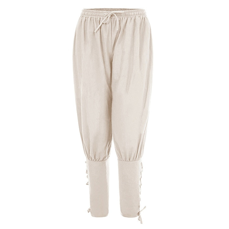 Medieval Renaissance Shirts, Pants and Belts- Lacing Up Shirt- Bandage Tops