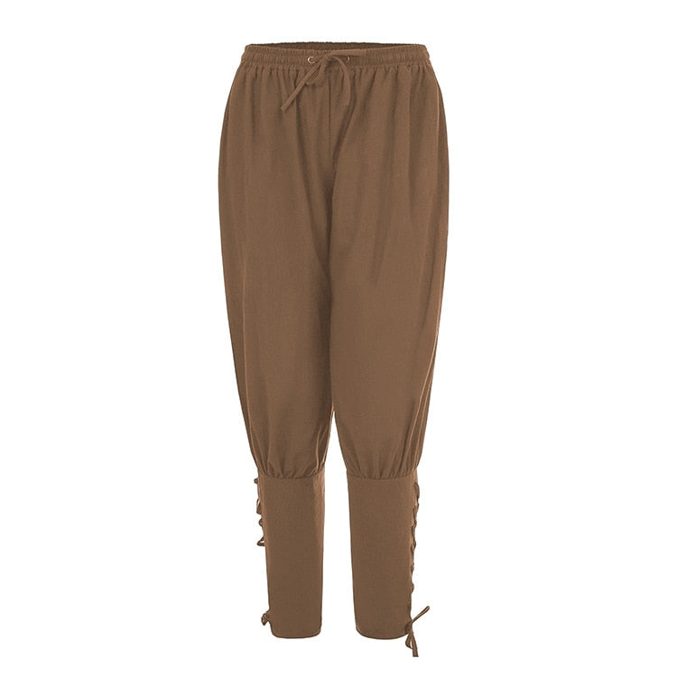 Medieval Renaissance Shirts, Pants and Belts- Lacing Up Shirt- Bandage Tops