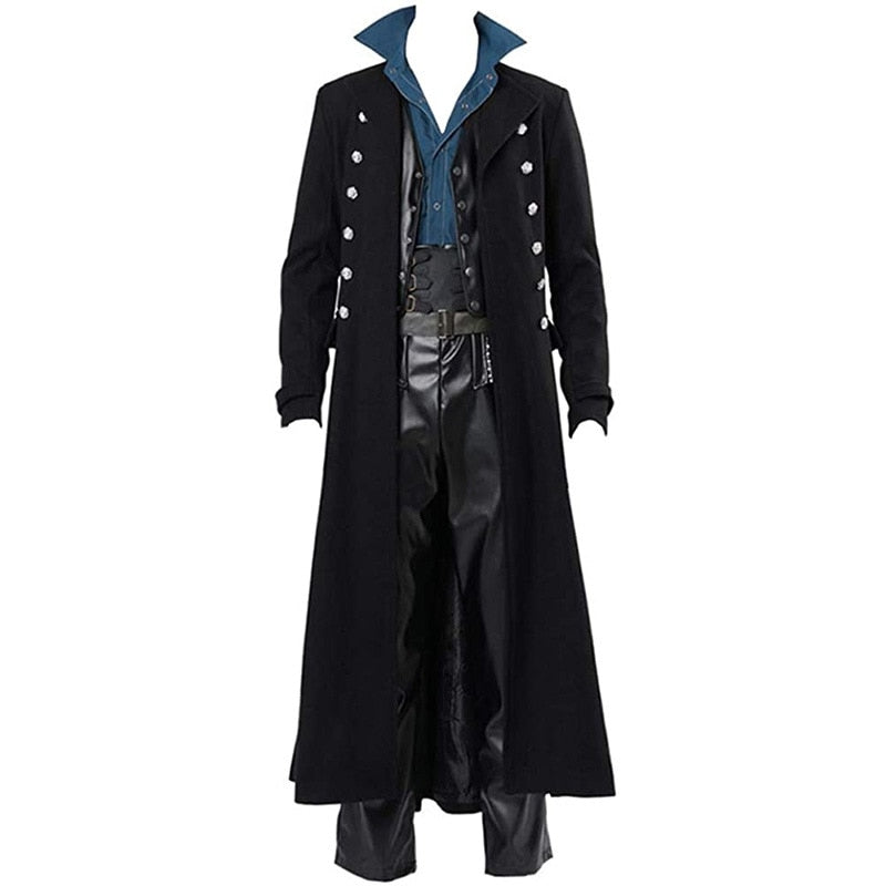 Gothic Steampunk Long Jacket- Trench Coat- Steam Punk