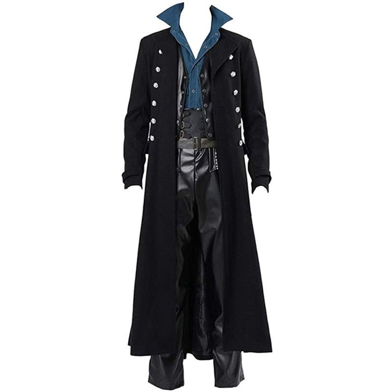Gothic Steampunk Long Jacket- Trench Coat- Steam Punk - Battling Blades