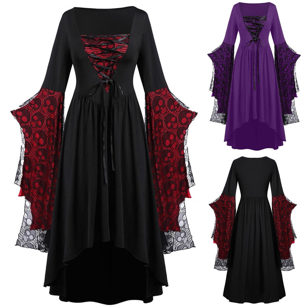 Gothic Vintage Dress - Ghost Printed Dress