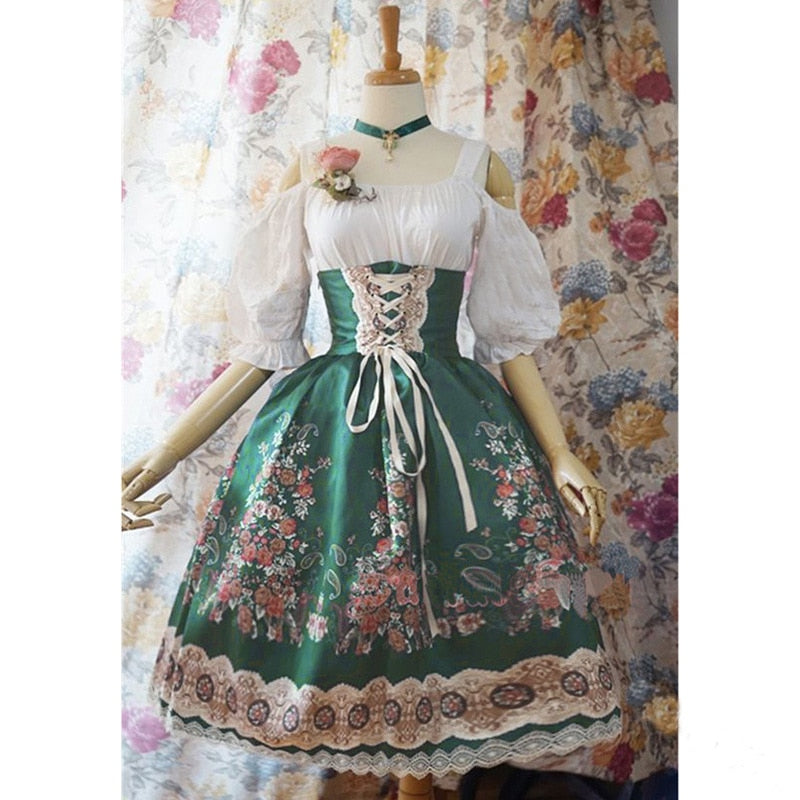 Maid Palace Lolita Dress- High Waist- Long Sleeve