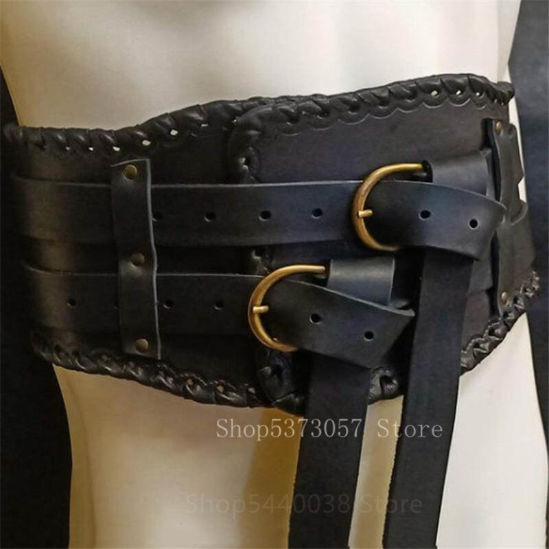 Leather Medieval Belt/ Harness- Style Belt and Harness