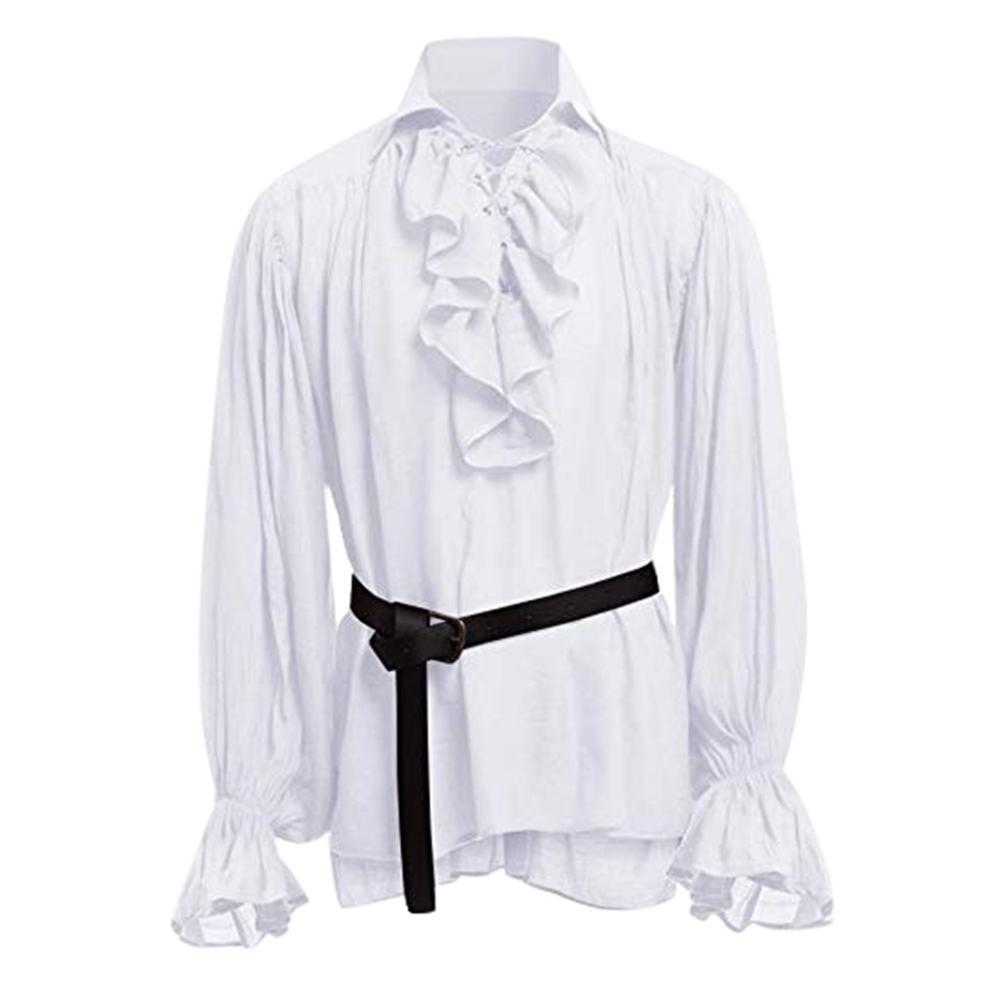 Medieval Renaissance Shirts, Pants and Belts- Lacing Up Shirt- Bandage Tops