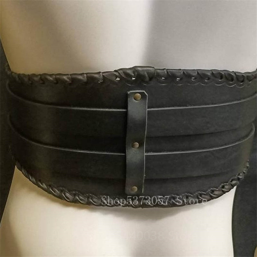 Leather Medieval Belt/ Harness- Style Belt and Harness